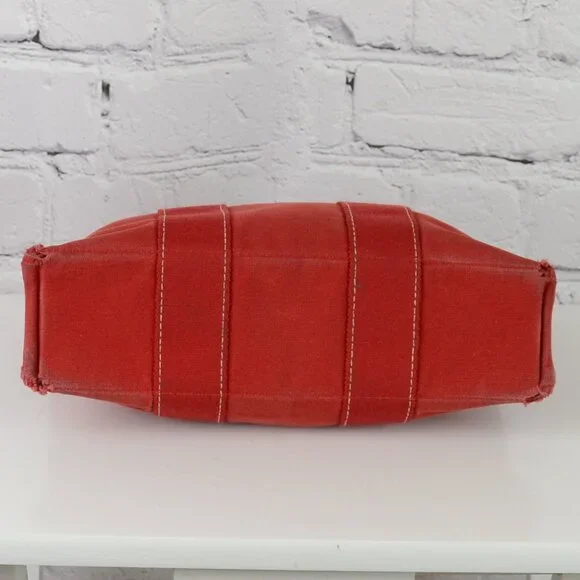 HERMES Vintage Small Red Canvas Fourre Tote - Project Bag - Picture 5 of 12